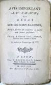 CORSETRY.  Reisser, l'Aîné, [-]. Avis Important au Sexe, ou Essai sur les Corps Baleinés, pour former & conserver la Taille.  1770